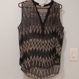 Blouse sheer sleeveless